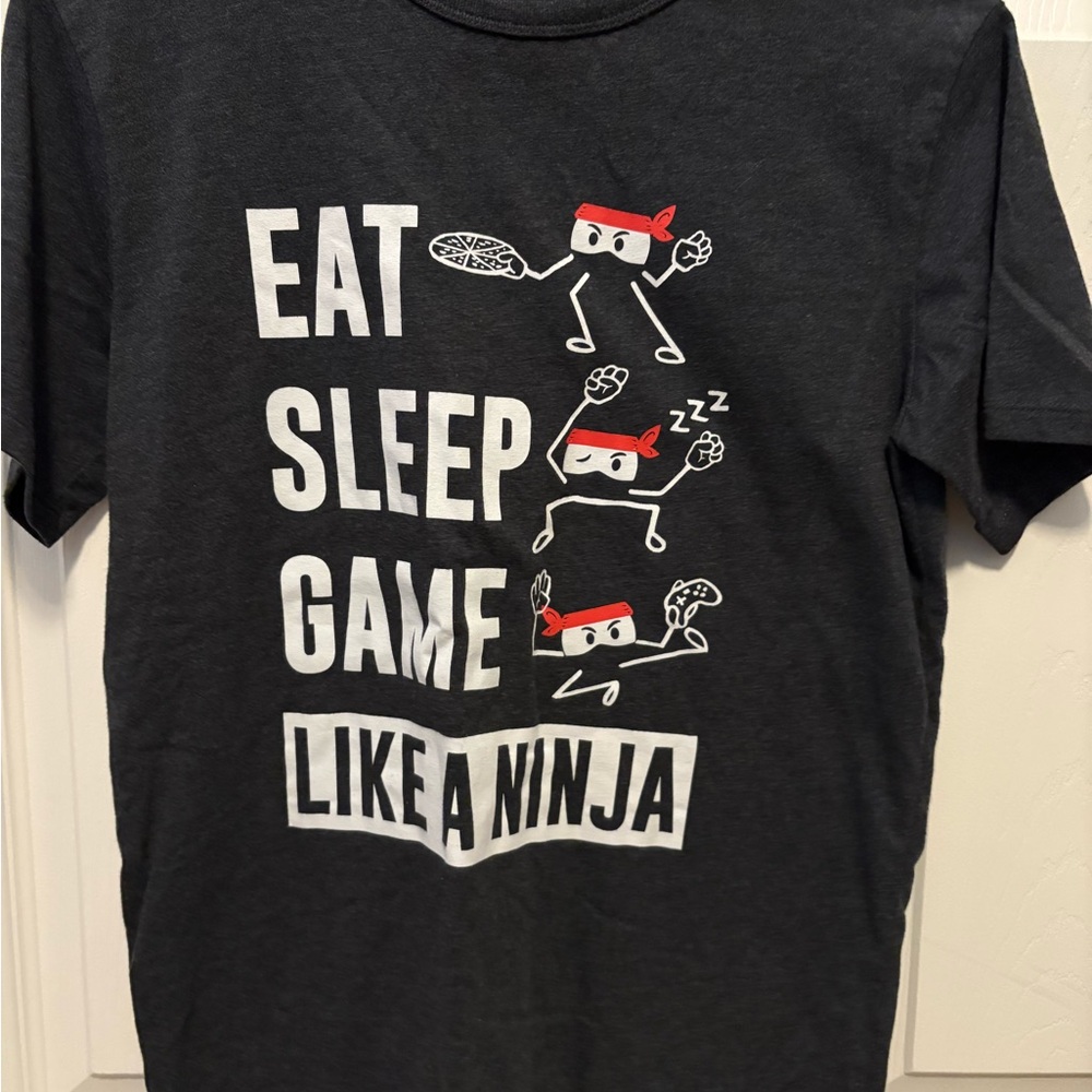 The Children's Place Charcoal Ninja Tee with Red Accents